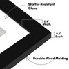 Americanflat 4x6 Double Picture Frame in Black - Composite Wood with Shatter Resistant Glass - Horizontal and Vertical Formats for Wall and Tabletop - 3 of 4
