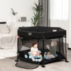 Infans 53" Outdoor Baby Playpen w/ Canopy & Carrying Bag Portable Play Yard Toddlers - 3 of 4