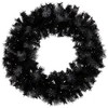 Northlight Pre-Lit Battery Operated Black Bristle Christmas Wreath - 36" - Warm White LED Lights - 2 of 4