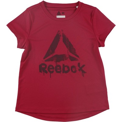 Reebok Girls WOR Drip-Look Logo Graphic T-Shirt