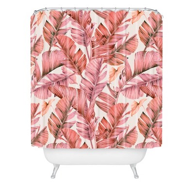 Marta Barragan Camarasa Jungle Paradise Shower Curtain Pink - Deny Designs