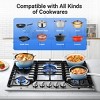 Gas Cooktop with 5 Made in Italy SABAF Power Burners, Max 48300 BTU/hr Built-in Gas Stove top of 304 Stainless steel,NG/LPG Convertible - 4 of 4