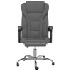 vidaXL Modern Reclining Office Chair with Adjustable Height and Backrest, Durable Fabric, 360-Degree Swivel Design, Dark Gray - 2 of 4