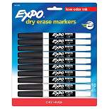 Expo 10pk Dry Erase Markers Fine Tip Black
