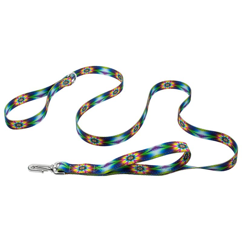 Country Brook Petz Tie Dye Flowers Deluxe Reflective Dog Leash, 1 of 6
