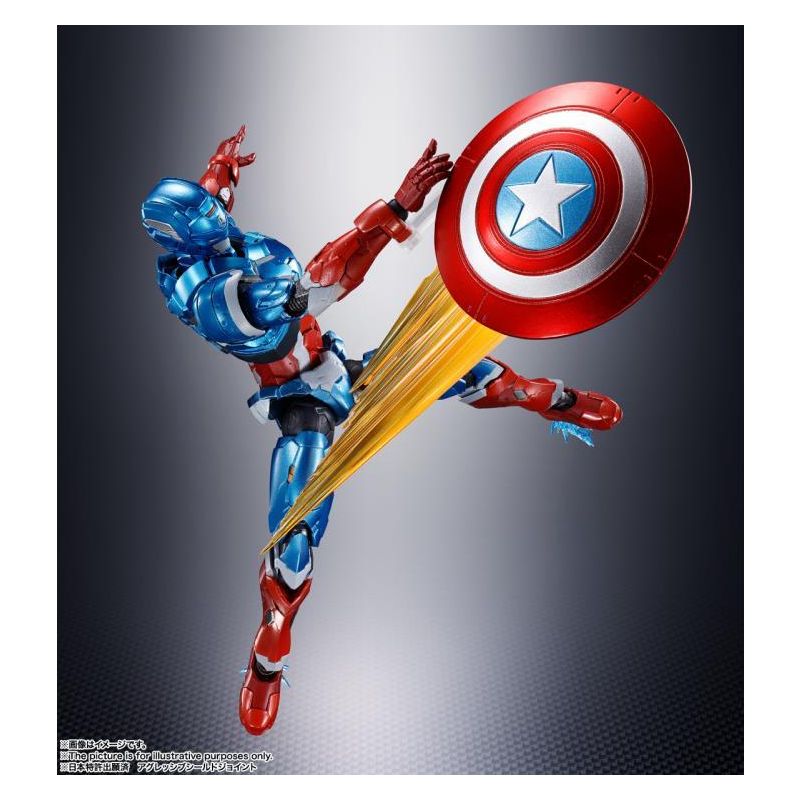Tech-On Captain America Tech-On Avengers S.H. Figuarts | Bandai Tamashii Nations | Marvel Action figures, 5 of 6