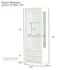 SEVOBAL Utility Storage Cabinets 71 Inch Freestanding Display Cabinet with Storage Drawers Glass Door Adjustable Shelves, White, 23.5"*15.75"*71" - 2 of 4