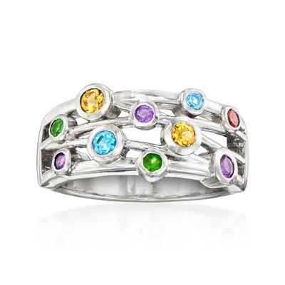 Ross-Simons 0.38 ct. t.w. Multi-Gemstone Ring in Sterling Silver