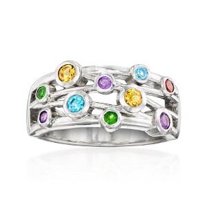 Ross-Simons 0.38 ct. t.w. Multi-Gemstone Ring in Sterling Silver - 1 of 4