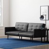 Comfort Collection Futon Sofa Bed with Buttonless Tufting - Lucid - image 3 of 4