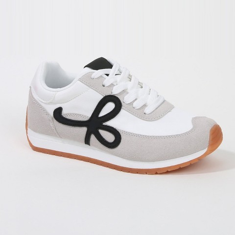 Женские кроссовки BERNESS Women's Siomne Retro Contrast Lace-Up Sneakers White 6