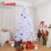 SUGIFT 7.5ft White Artificial Christmas Tree Premium Unlit Hinged Spruce Full Tree W/1350 Branch Tips - 2 of 4