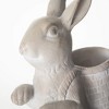 Sullivans 16" Standing Bunny With Basket Planter, Gray - 2 of 3