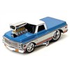 1972 Chevrolet C10 Pickup Truck Blue and White with Stripes 1/64 Diecast Model Car by Muscle Machines - 2 of 3