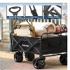 MaseiKar Heavy Duty 350 Lbs Capacity Collapsible Wagon, Outdoor Folding Camping Wagons, Grocery Portable Utility Cart, Adjustable Rolling Carts - 2 of 4