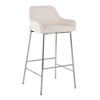 Contemporary Bar Stool with Backrest and Metal Frame for Kitchen Island or Home Bar, Set of 2 - 2 of 4