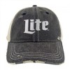Adult Miller Lite Logo Patch Distressed Adjustable Hat - 3 of 4
