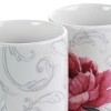 Gibson Peony 16 Ounce Fine Ceramic Mug Set in White and Pink - 3 of 4