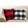 20"x20" Oversize Faux Mohair Buffalo Plaid Square Throw Pillow - Saro Lifestyle - 3 of 3