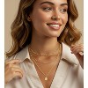 3 Piece Layered Necklace Set 14K Gold Plated Paperclip Box Chain Stackable Gold-3 pcs-Geometric Pendant - 3 of 4