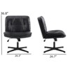 FONTOI Task and Office Chairs, Office Chair with Cross-Leg and Adjustable Height, Armless Swivel for Home Office, Black, 26.3"*36.8"*26.7" - 2 of 4