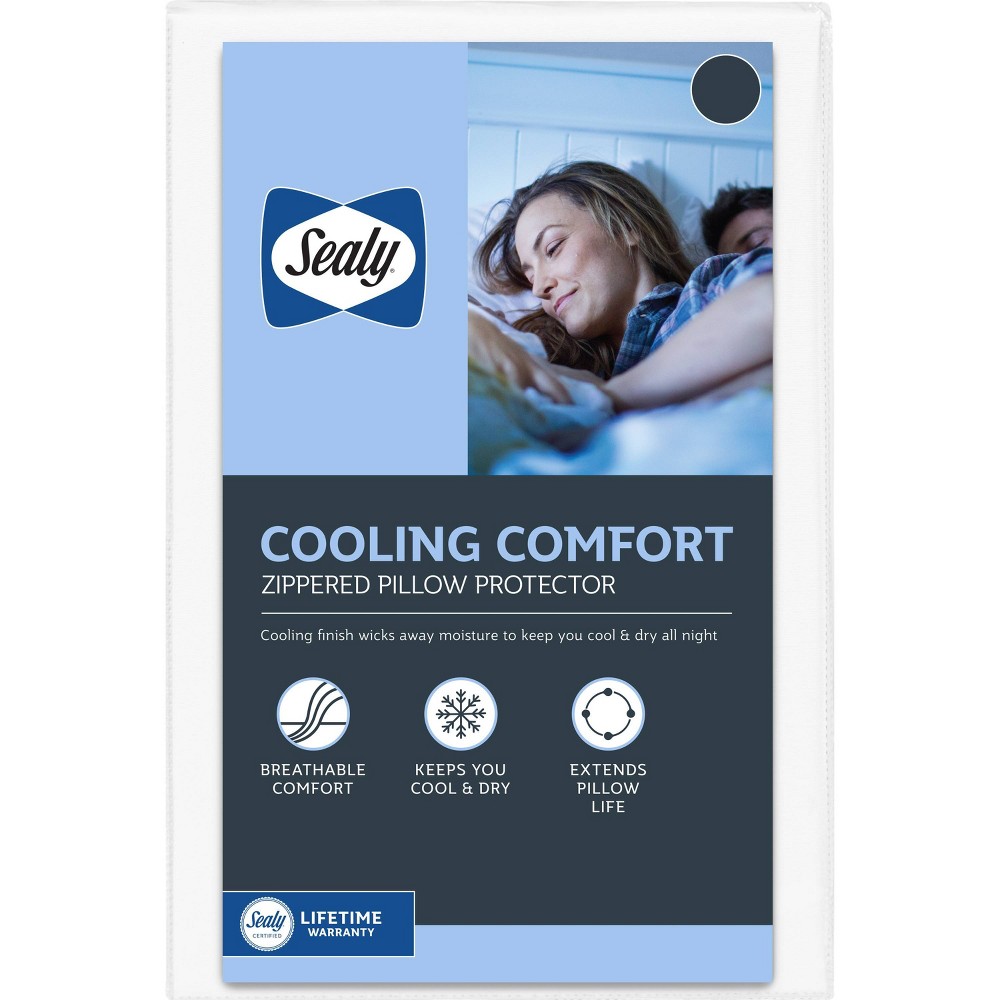 Photos - Pillowcase Sealy Jumbo Cooling Comfort Pillow Protector 