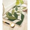 Green Leaves Bath Mats Set 2 Piece Non - Slip Machine Carpet for Tub Shower Floor Entrance 17.5x25.5+19.5x31.5 Inches - 4 of 4
