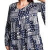 Women's Multi-Pattern Bell Sleeve Dress - Velzera - 4 of 4