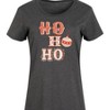 Women's - Instant Message - Christmas Ho Ho Ho Ornament Graphic T-shirt Dress - 2 of 4