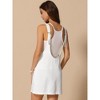 INSPIRE CHIC Women's Sleeveless Casual Denim Adjustable Strap V Neck Front Pockets Overall Mini Dress - 4 of 4