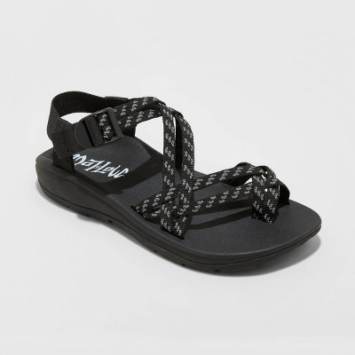 black hiking sandals