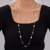 SHINE by Sterling Forever Long CZ Disk Station Necklace - 2 of 3
