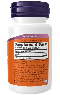 Melatonin 3mg Vegan Gluten-Free Sleep Support Capsules