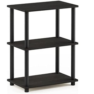 Furinno 3-Tier Reversible Color Open Bookshelf Storage Display Bookcase,Espresso - 1 of 4