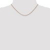 Black Bow Jewelry 1.2mm, 14k Rose Gold, Diamond Cut Solid Spiga Chain Necklace - 2 of 4