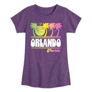 Girls' - Instant Message - Orlando, Florida Fitted Short Sleeve Graphic T-Shirt - 1 of 4