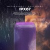Monster DNA One Portable Bluetooth Speaker, 360° Bass Sound, 10W Qi Wireless Charging Pad, IP67 Waterproof, Indoor/Outdoor Use, Purple/Neon Pink - 2 of 4
