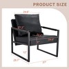 Grungis Classic Accent Chair with Metal Frame,Arm Chair with Ergonomic Design,29.72" W Accent Chair for Bedroom,Reading Room,Office,Black - 3 of 4