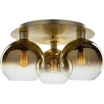 Artcraft Lighting Morning Mist 3 - Light Semi-Flush Mount in  Gold