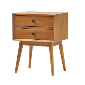 NicBex 2 Drawers Nightstand,Bedside Table with Round Knobs,Modern Side Table for Bedroom - 1 of 4