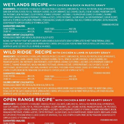 Rachael Ray Nutrish Peak Grain Free Adventure with Chicken, Lamb, Beef and Duck Wet Dog Food - 3.5oz/9ct Variety Pack