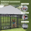 9.62 x 9.35 x 6.18 FT Black Large Dog Kennel Outdoor Pet Pens Enclosure Animal Hutch Metal Coop Fence with Roof Cover - 4 of 4