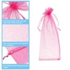 Unique Bargains Sheer Mesh Drawstring Gift Pouches Organza Wine Bags 12 Pcs 14.5"x5.5" - 3 of 4