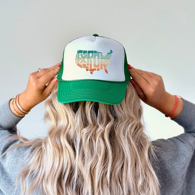 Simply Sage Market Explore America Map Foam Trucker Hat