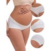 INSPIRE CHIC Women's Ice Silk Ribbed V-Shaped Low Rise Color Patchwork Pregnancy Maternity Briefs 2 Packs - 3 of 4