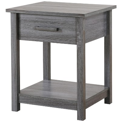 NicBex 20"Wide Nightstand with Drawer and Storage Shelf Modern Bedside End Table for Bedroom,Living Room