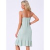 INSPIRE CHIC Women's Cute Sleeveless Ruffle Trim Backless Lingeries Sleepdress Nightgowns - 4 of 4