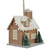Northlight Battery Operated Lighted Rustic House Christmas Ornament - 4" - Beige - 3 of 4