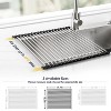 LunaLulinlk 17.7" x 15.5" Roll Up Dish Drying Rack Over Sink Drying Rack Sink Cover Kitchen Sink Accessories Gadget Multipurpose Organizer Foldable - 3 of 4
