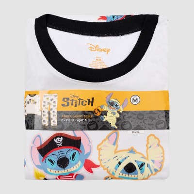 Men's Stitch Halloween 2pc Sleep Pajama Set - White